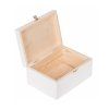 12629 1 drevena krabicka 22 x 16 cm bila