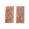 kolczyki drewniane prostokatne 50x25 cm