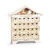 10229 dreveny adventni kalendar domecek bily