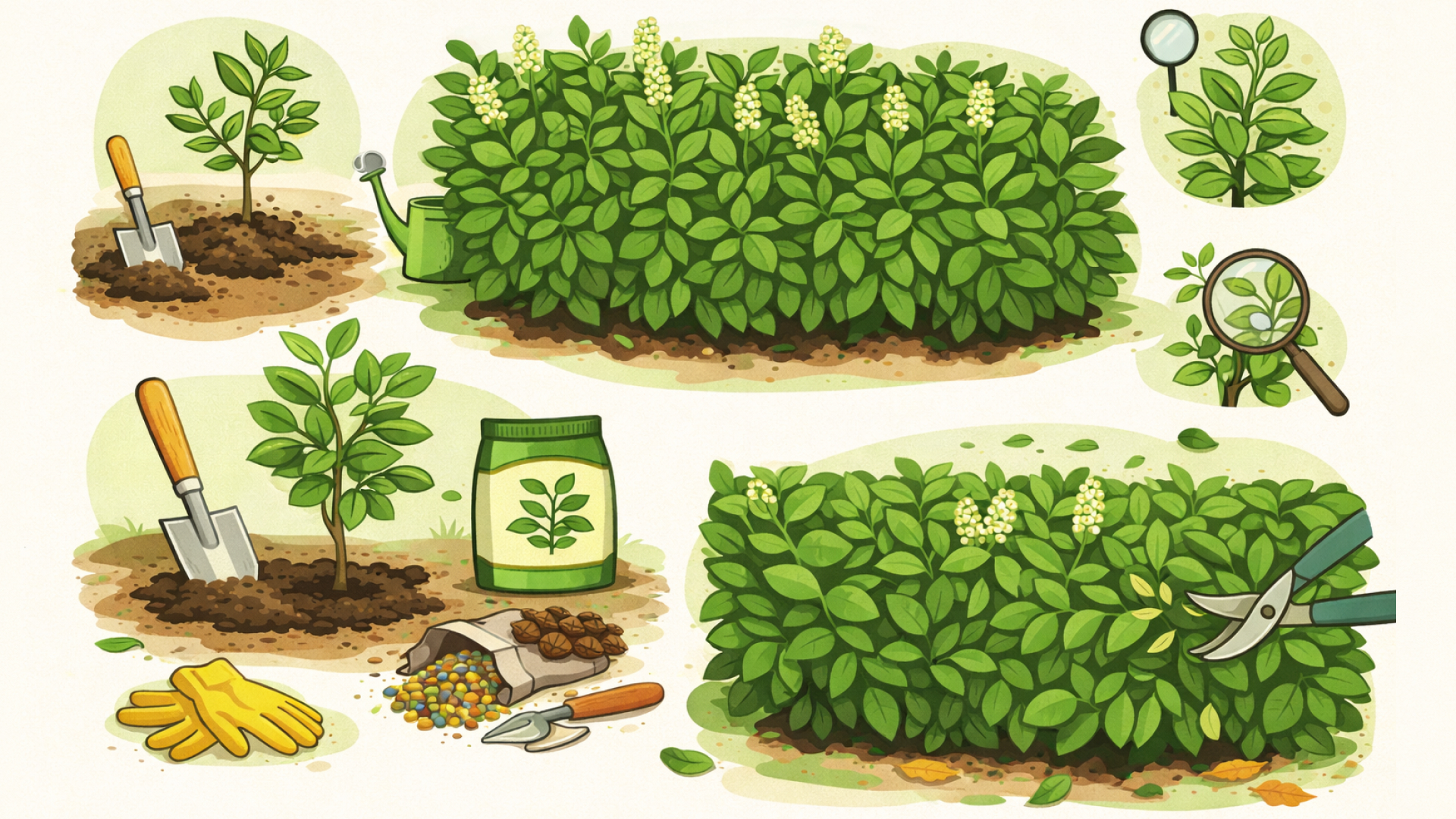 Vavrínovec živý plot: kompletný návod na výsadbu, pestovanie a strihanie