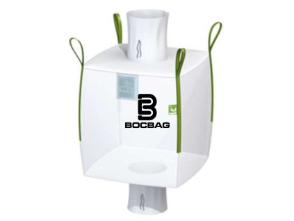 Big bag-veľkoobjemový vak 1000kg 90x90x150cm s nápustným a výpustným hrdlom  Rozmer 90x90x150cm (dĺžka x šírka x výška) Nosnosť SWL 1000kg 1x použitý na prevoz plastového granulátu Vrch big bagu nápustný ventil (hrdlo) Dno big bagu výpustný ventil (hrdlo) 4 závesné uši  Materiál zdravotne nezávadný PP (polypropylén)  Balenie obsahuje 10ks big bagov Tolerancia v rozmere základne (dĺžka x šírka) +‐ 5cm Big Bag - veľkoobjemový vak slúži na prepravu a skladovanie sypkých materiálov a kusových materiálov.  Vak - big bag má na svojej vrchnej časti 4 úchyty (uši)  pre ľahkú manipuláciu pomocou zdvíhacieho zariadenia.  Vrchnú časť big bagu - nápustný ventil je možné vyrezať pre jednoduchšie ručné plnenie. Vyrezanie vrchnej časti nemá vplyv na nosnosť  a funkčnosť big bagu.  Big bag- obalový materiál na uskladnenie a prevoz drobných stavebných odpadov, fólií, štrku, piesku, kameniva, dreva, drobnej drviny, recyklátov, odpadu a pod.  Tieto big bagy boli 1x použité na prepravu cukru  Big bagy vo výbornom stave s minimálnym znečistením.
