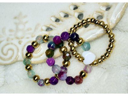 Prstienky Purple Achat