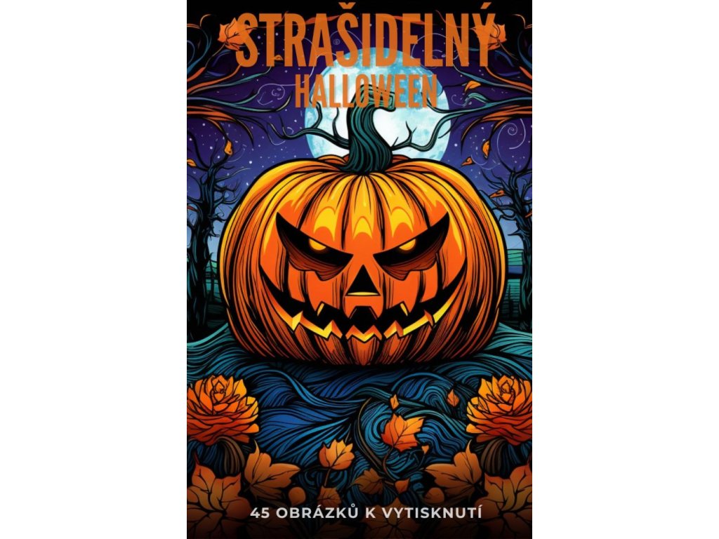 Digitální produkt: Omalovánky pro dospělé - Strašidelný Halloween 45 obrázku k vytisknutí