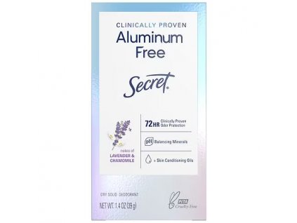Tuhý deodorant Secret Aluminum Free Clinical proven - Lavender & Chamomile (39 g)