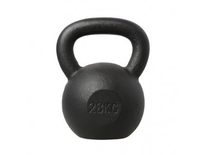 Liatinový kettlebell HMS KZG28 28 kg, čierny