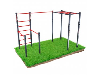 pol pl Drazek stacjonarny Ogrodowy zewnetrzny z poreczami drabinka pionowa i pozioma KSOZ006 293 1