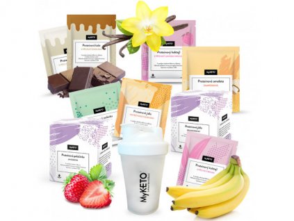 MyKETO proteinová keto dieta MEDIUM 1 70 jídel×40-55 g (dieta na 14 dní) + ŠEJKR ZDARMA