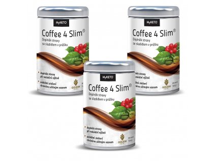 Keto káva Coffee4Slim s extraktem ze zelené kávy 3x60 porcí