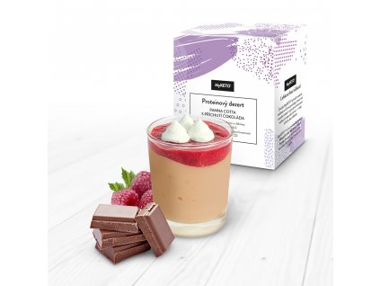 Proteinová panna cotta s příchutí čokoláda