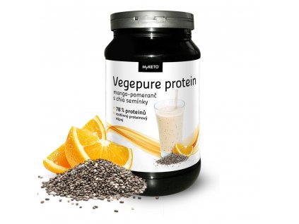 MAXI Vegepure protein mango-pomeranč a chia - vegan 600g