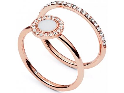 Pozlacený dvojitý prsten se třpytivým kruhem JF02666791