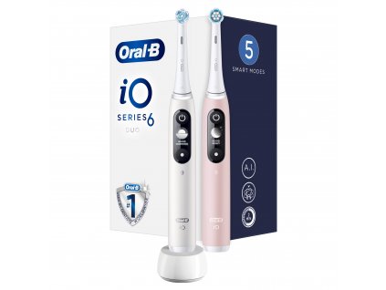 616 oral b io series 6 duo white pink elektricky zubni kartacek 2ks