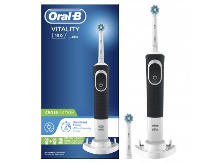 Oral-B Vitality 150 Cross Action Black + 1 náhradní hlavice Sensitive