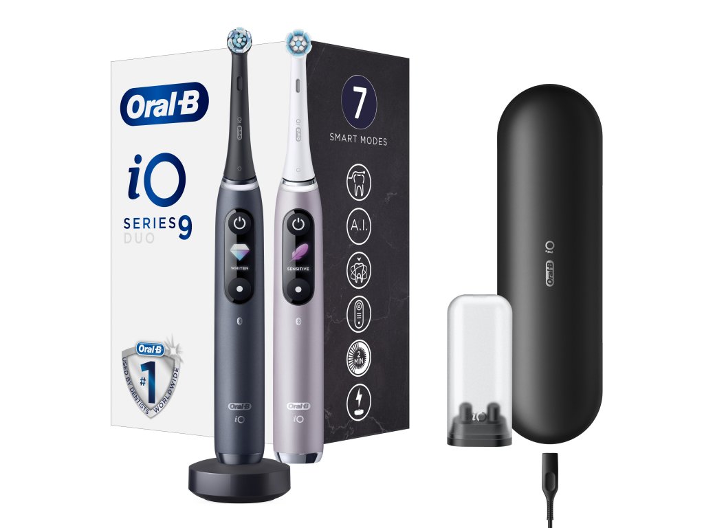 Oral-B iO Series 9 DUO Black/Rose elektrický zubní kartáček