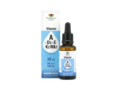 EkoMedica Vitamín A+D3+E+K2Mk7 30 ml