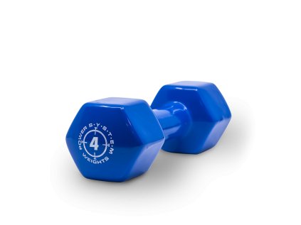 Power System Vinyl Dumbell 4 kg blue