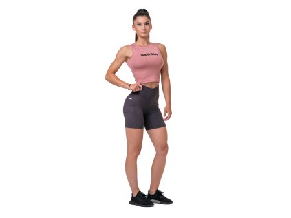 NEBBIA Fit & Smart dámské cyklistické šortky 575 Marron