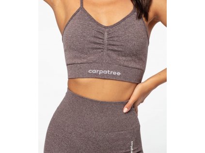 Carpatree Sportovní Podprsenka Seamless Allure Brown Melange