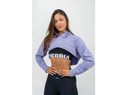 crop mikina s dlhym rukavom a kapucnou gym time nebbia 259 lila light 02