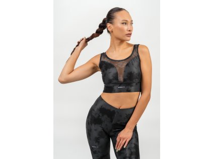 478 Medium Support Mesh Sports Bra Black 01