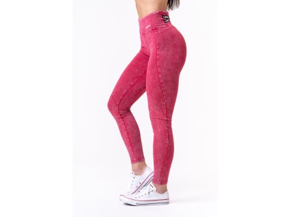 Washed off High Waisted Leggings LEGACY 777 red 03