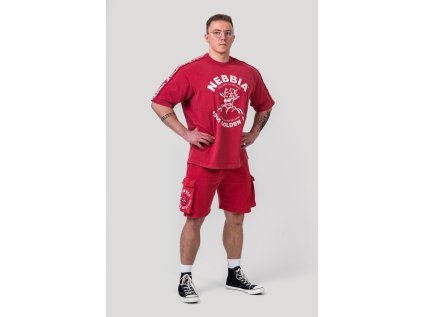 790 Washed Oversized T Shirt GOLDEN AGE red 787 Washed Loose Fit Cargo Washed Loose Fit Cargo Shorts LEGACY Shorts LEGACY red 01