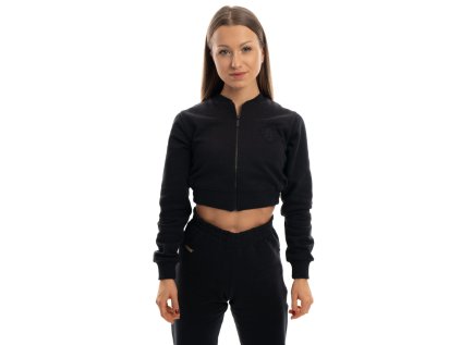 Crop Top SuperWoman Icon - Deep Black