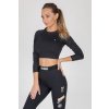 6837 goldbee crop top s dlouhym rukavem beclassic black