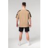 NEBBIA Bench Talks Oversized Tričko Lifting Club 353 Light Brown
