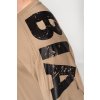 NEBBIA Bench Talks Oversized Tričko Lifting Club 353 Light Brown