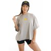 D.N.A Unisex Oversize Crop Tričko SORRY - Ultimate Grey