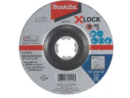 Brúsny kotúč X-Lock 125x6x22,23mm