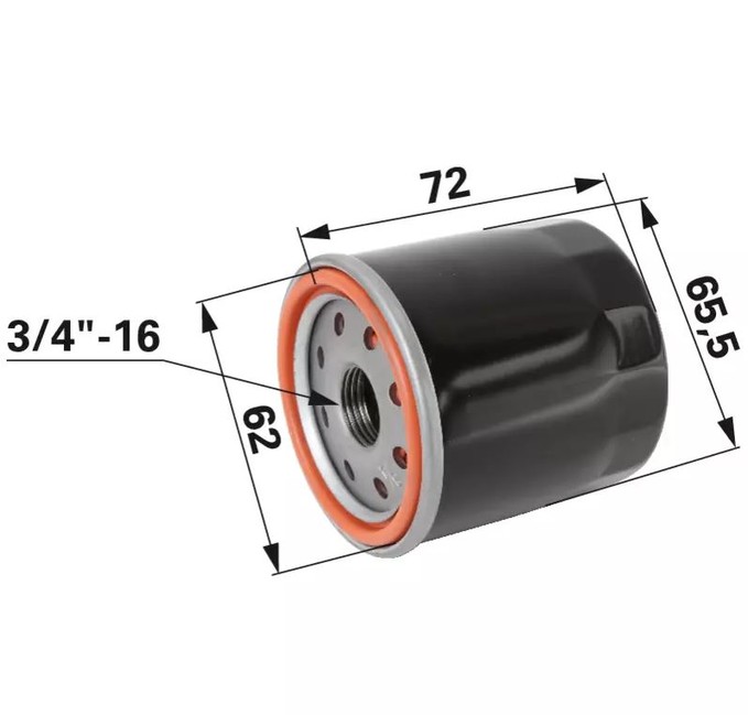 Olejový filter na Briggs INTEC 6.5HP náhrada