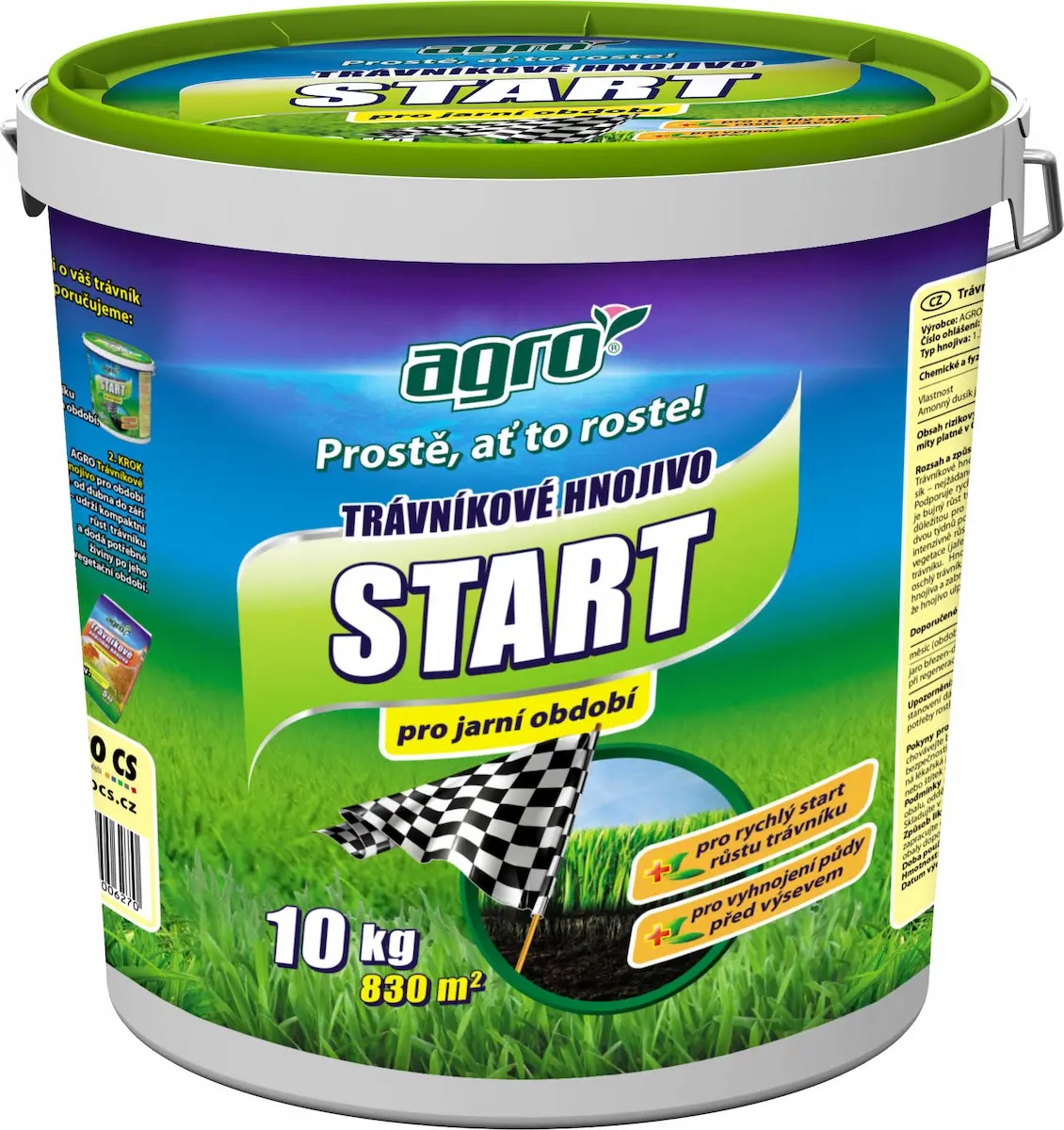 AGRO CS Trávnikové hnojivo ŠTART AGRO 10KG vedro