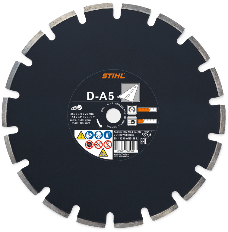 Diamantový rozbrusovací kotúč STIHL - Asfalt (A) Variant: Asfalt (A) D-A40 350 mm