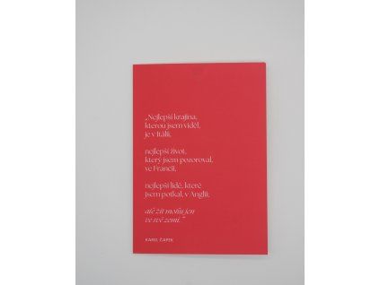 Přání s citátem - Karel Čapek
