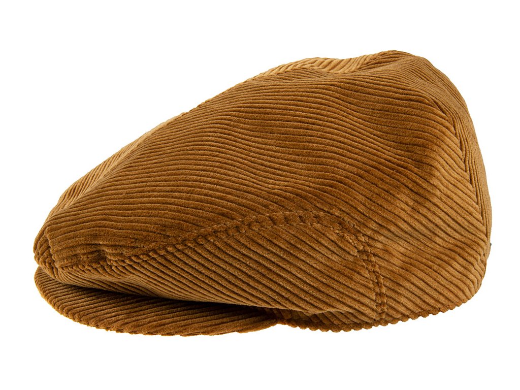 Pánská Čepice s kšiltem Bekovka TONAK / manšestrová kšiltovka klobouk / unisex / hnědá čokoládová, hnědá medová