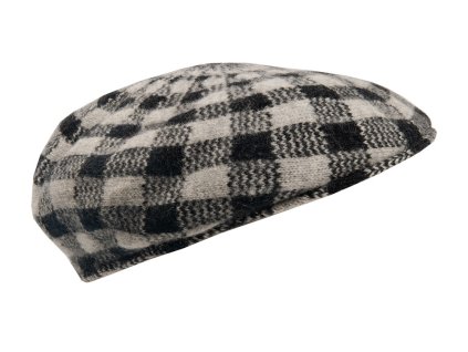 Pánská Čepice s kšiltem Bekovka TONAK / vlna / unisex / kostka seda cerna