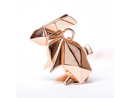 origami jewellery náhrdelník kralicek růžové zlato