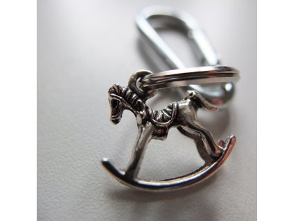houpací kůň přívěsek karabina na klíče