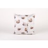 Bavlněný povlak na polštář, Lenochod ANNANEMONE / australský zvířecí motiv, bílá