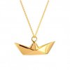 Náhrdelník Loď ORIGAMI JEWELLERY / stříbro, zlato, růžové zlato, černé zlato sautoir bateau