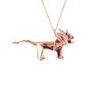 Náhrdelník Lev ORIGAMI JEWELLERY růžové zlato sautoir lion