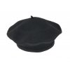 čepice baret unisex TONAK vlna černá 090018 