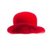 klobouk dámský TONAK vlna přehnutý červená