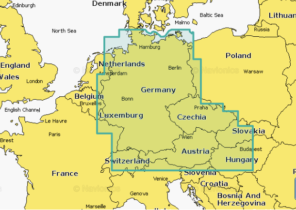 Navionics+ Německo, Česko, Rakousko, Balaton