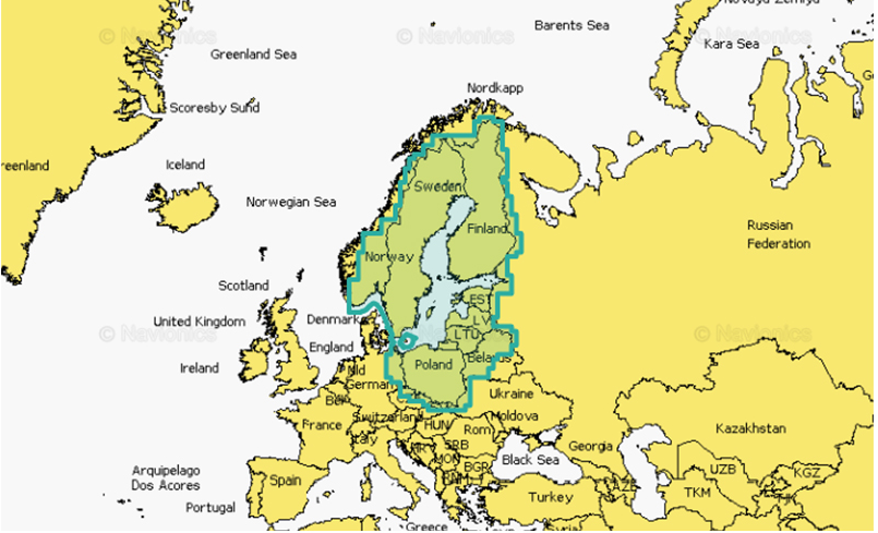 Navionics+ Baltské moře
