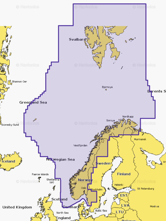 Navionics+ Norsko