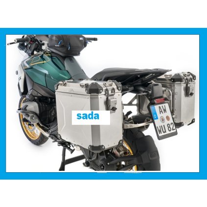 HLINÍKOVÉ BOČNÍ KUFRY 2x38l Wunderlich + NOSIČE R1300GS 2023 - STŘÍBRNÉ