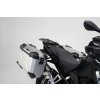 HLINÍKOVÉ KUFRY KOMPLETNÍ SADA PRO NEREZOVÝ NOSIČ BMW F 750, 800, 850GS STŘÍBRNÁ